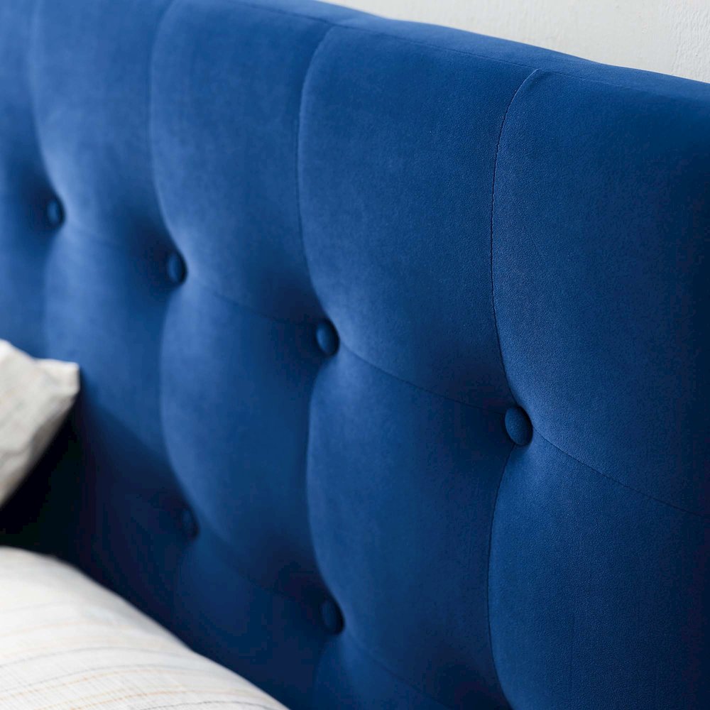 Emily Biscuit Tufted Performance Velvet Full Headboard