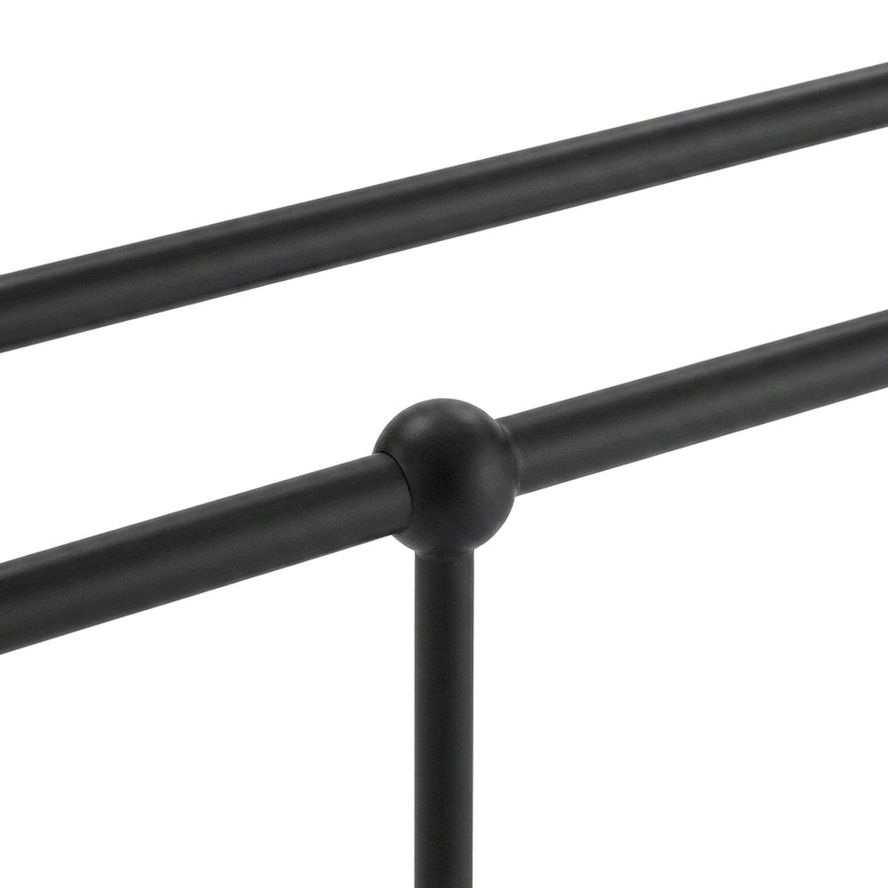Metal King Size Headboard Only, Free Standing with Arched Frame, Black