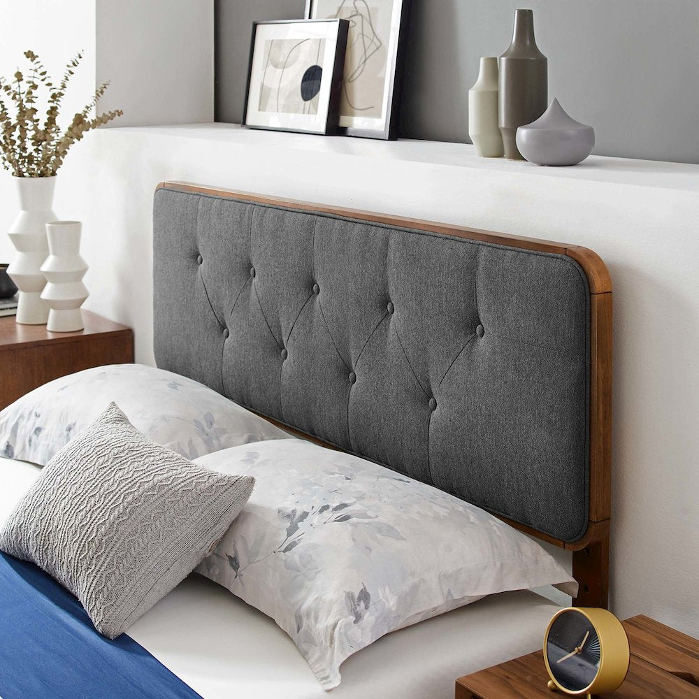 Bridgette Wood Queen Platform Bed With Angular Frame