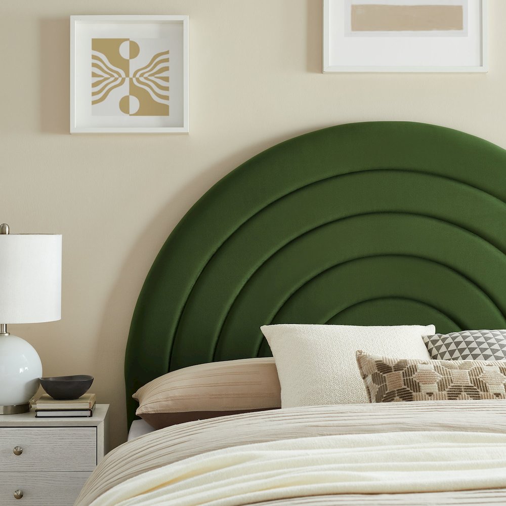 Solana Arched Performance Velvet Queen Headboard