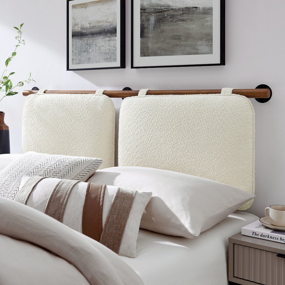 Anela Wall-Mounted Chenille Upholstered Full Headboard