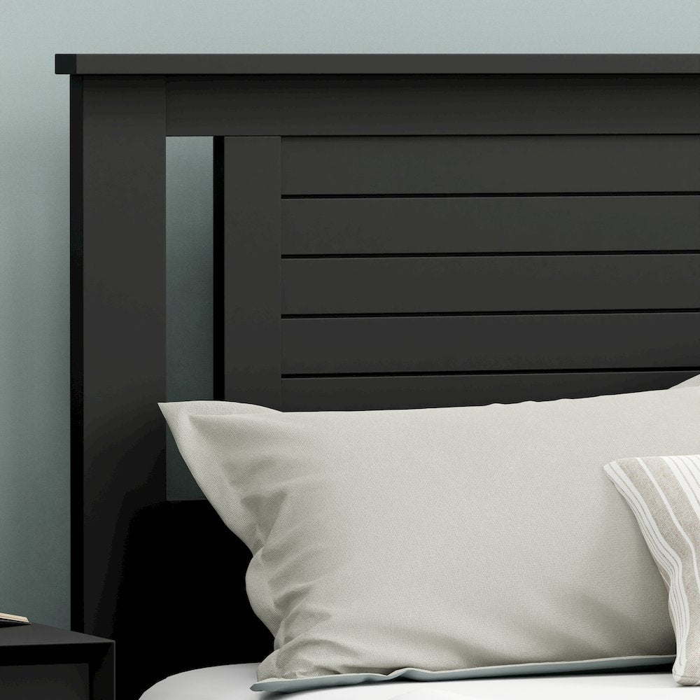 Amilly Solid Wood Full Headboard with Horizontal Scoring