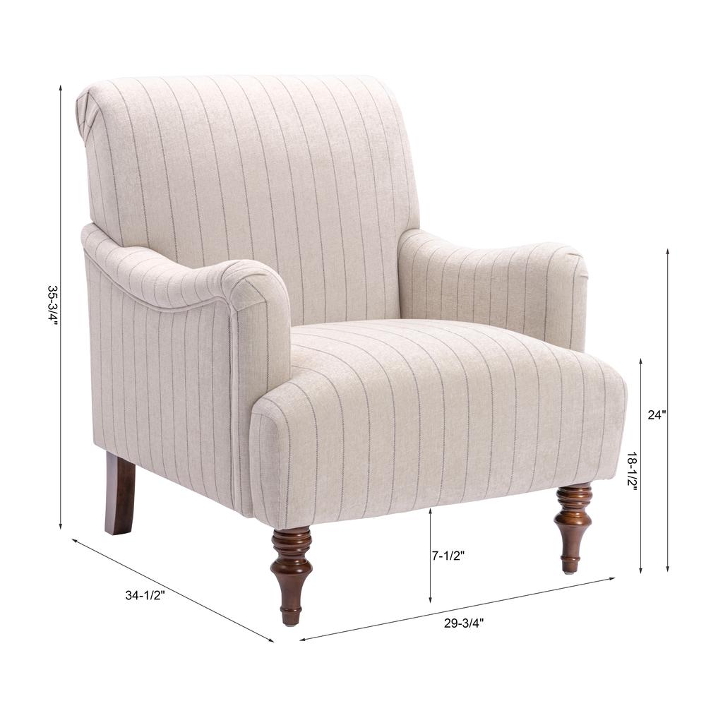 Seville Sea Oat Striped Arm Chair