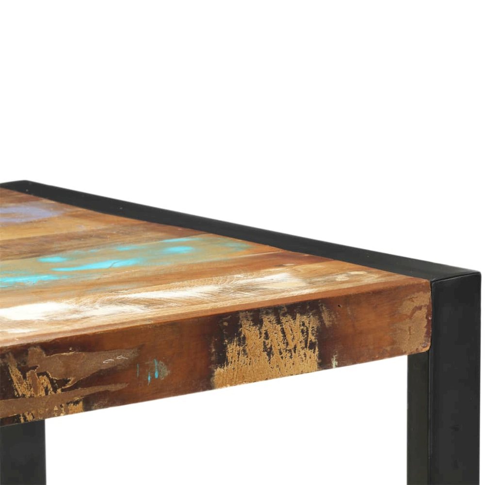 Bar Table Multicolor Solid Reclaimed Wood, Steel Medium Durable