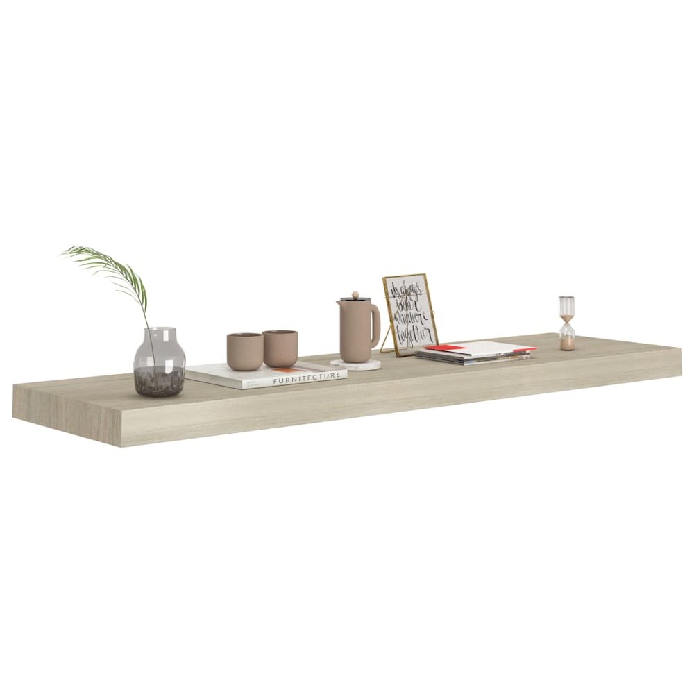Wall Shelf Oak Honeycomb MDF, Metal Standard Wall Mounting