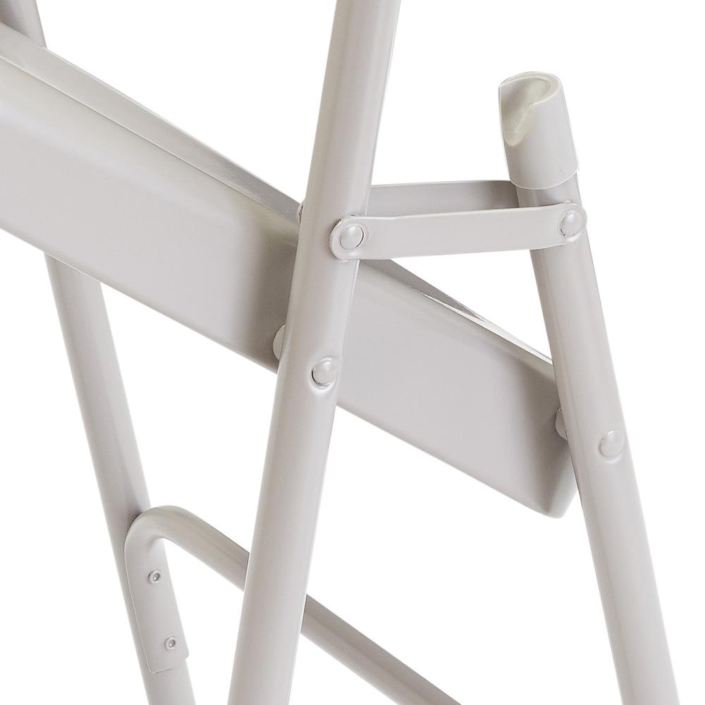 NPS® 200 Series Premium All-Steel Double Hinge Folding Chair, Grey (Pack of 4)