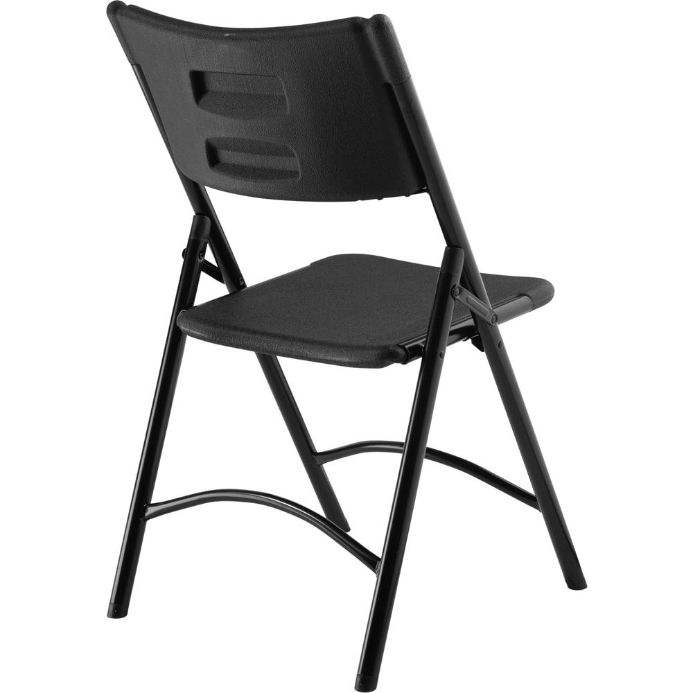 NPS® 600 Series Heavy Duty Plastic Folding Chair, Black (Pack of 4)