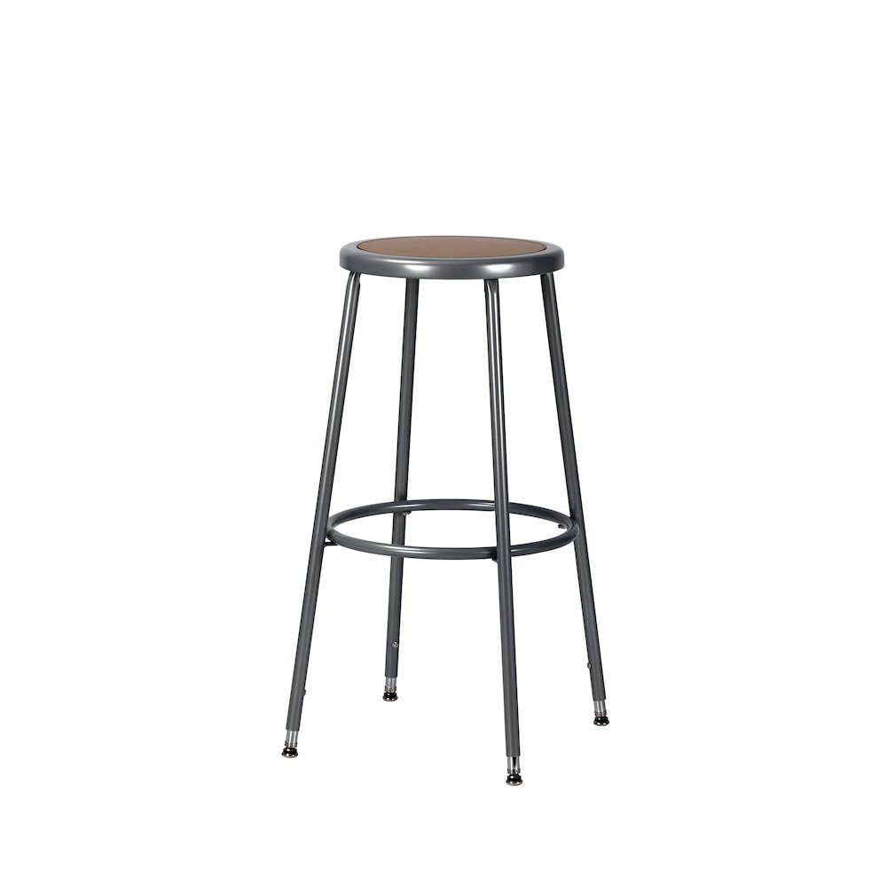 30.5 -38.5" Height Adjustable Heavy Duty Steel Stool, Grey