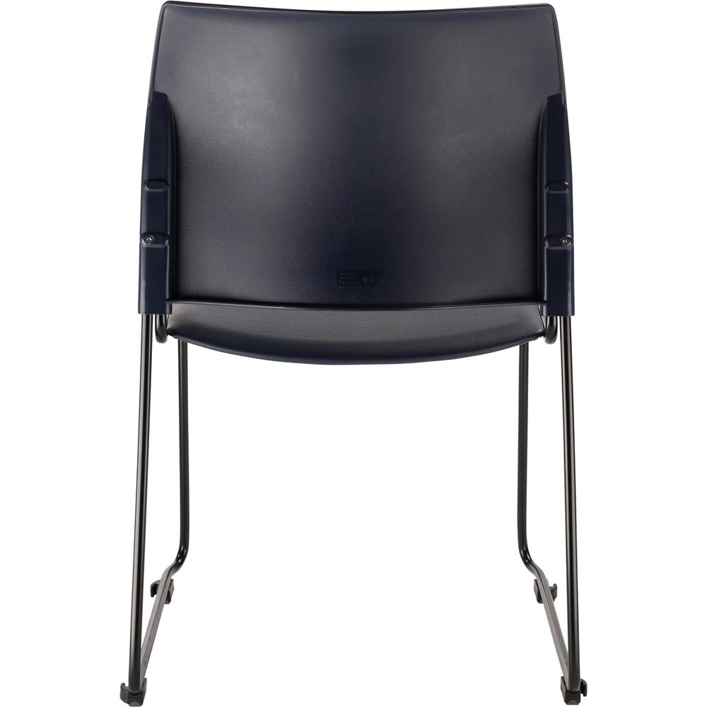 NPS® Cafetorium Plush Vinyl Stack Chair, Blue