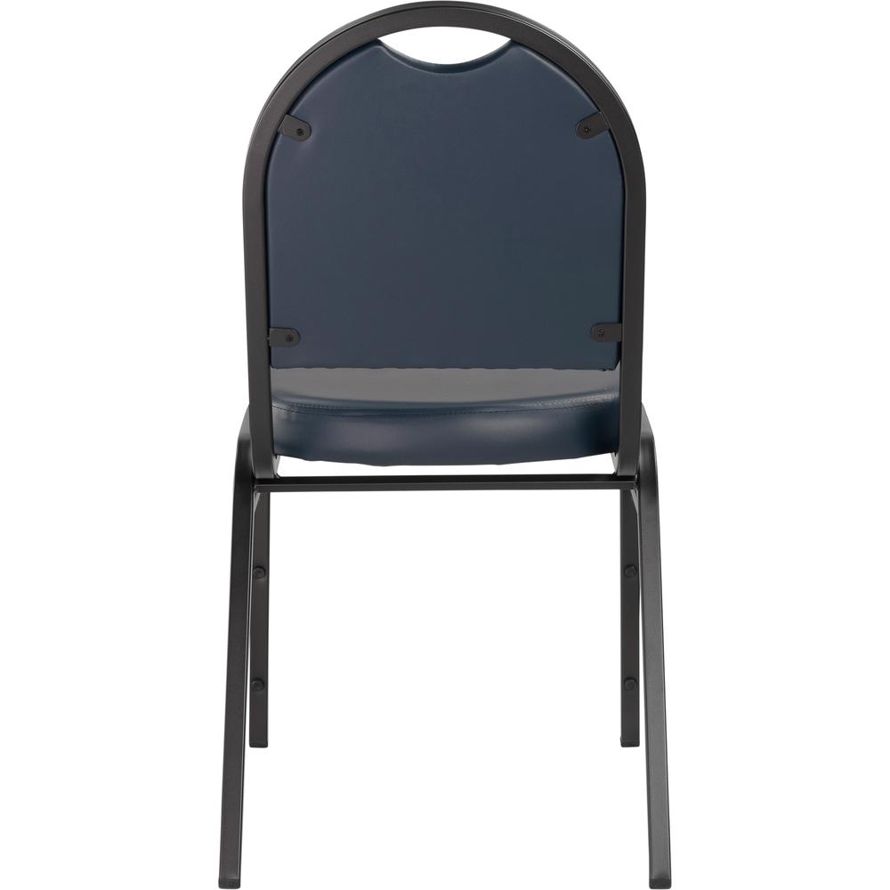 NPS® 9200 Series Premium Vinyl Upholstered Stack Chair, Midnight Blue Seat/ Black Sandtex Frame