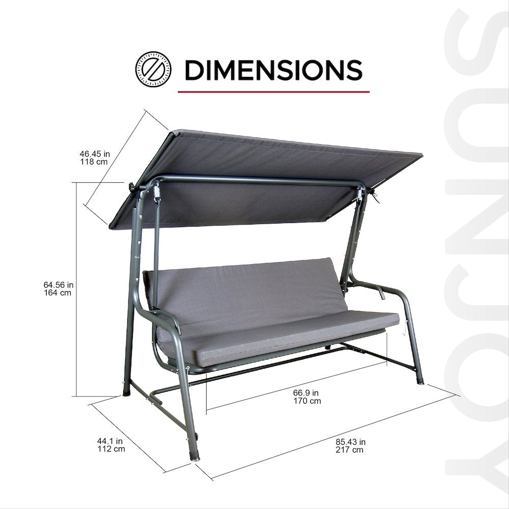 4-Seat Luxury Swing and Bed with Elastic Metal Mesh Seat