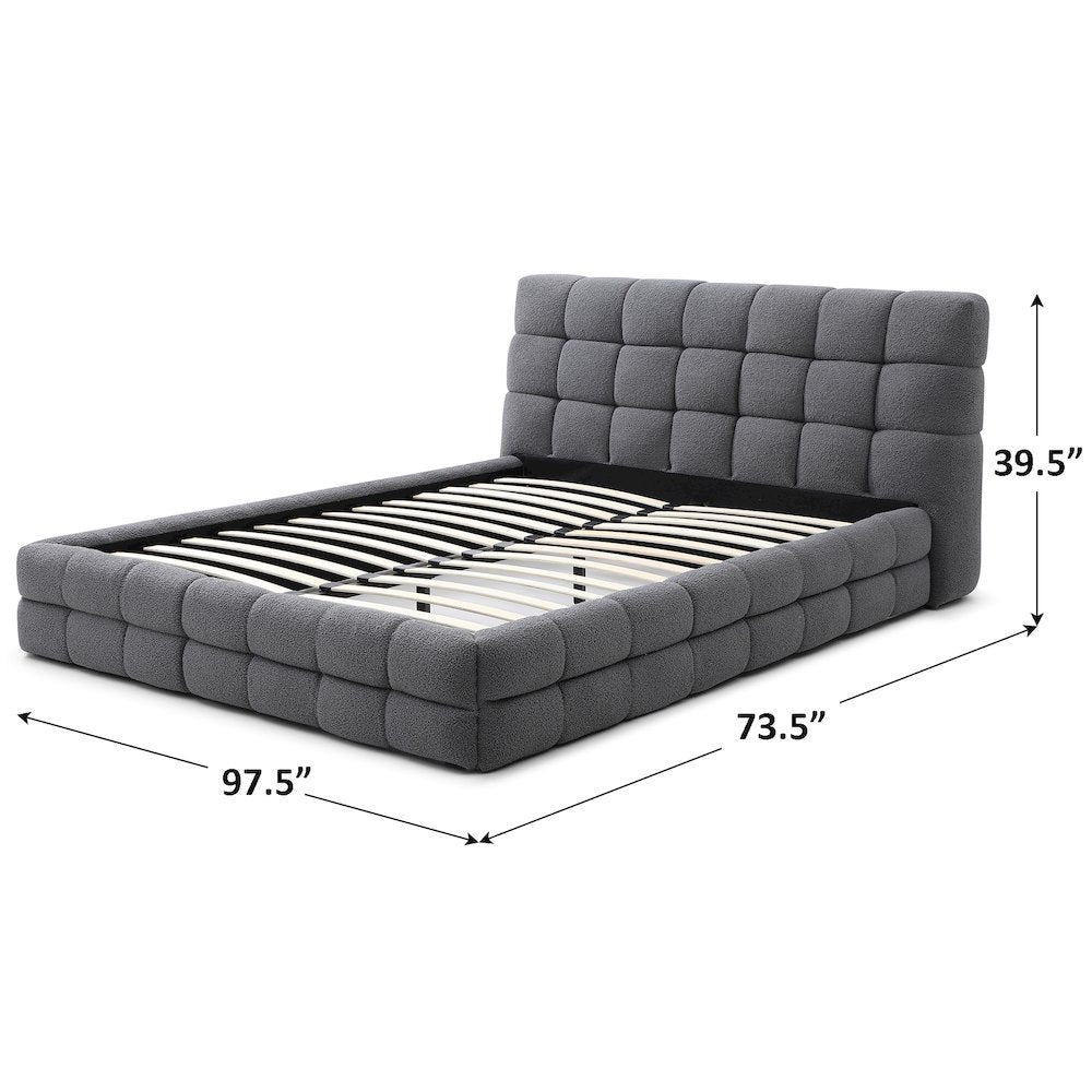 Electra Plush Upholstered Bed Frame