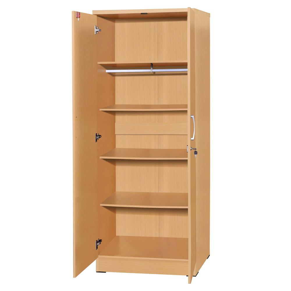 Better Home Products Harmony Two Door Armoire Wardrobe with Mirror Beech (Maple)