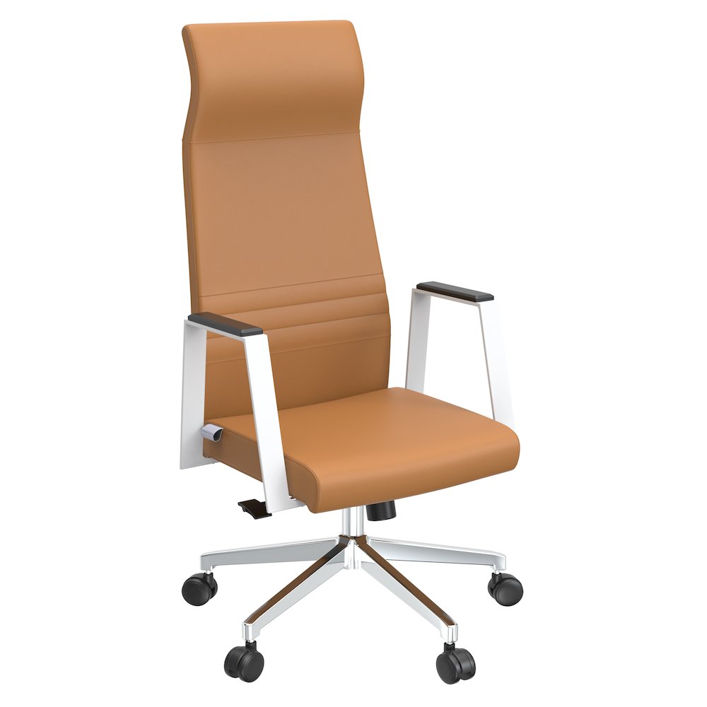 Aleen High-Back Office Chair in Acorn Brown