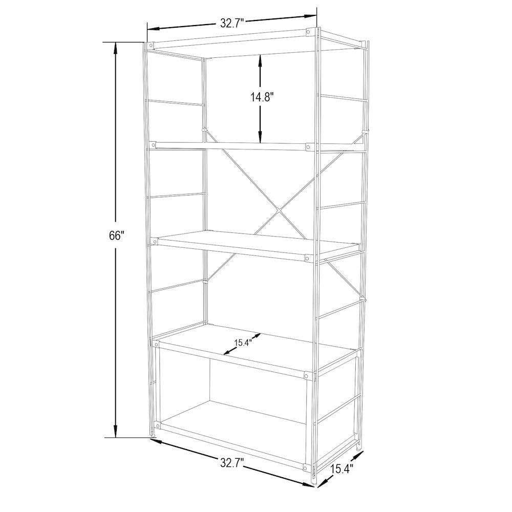 Brentwood Etagere Bookcase