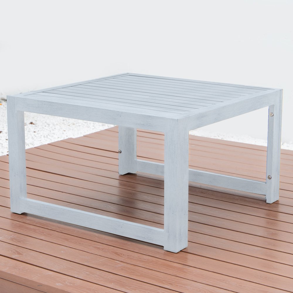 Chelsea Patio Coffee Table With Weathered Grey Aluminum