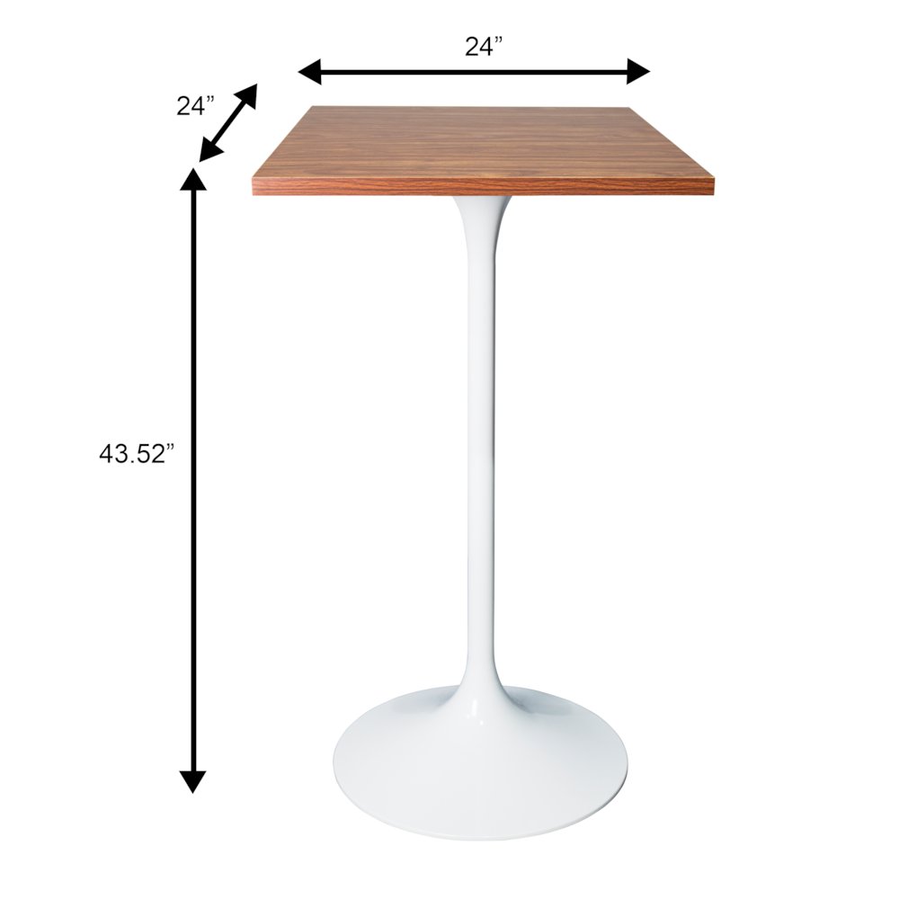Verve Collection 24 Square Top Bar Height Table