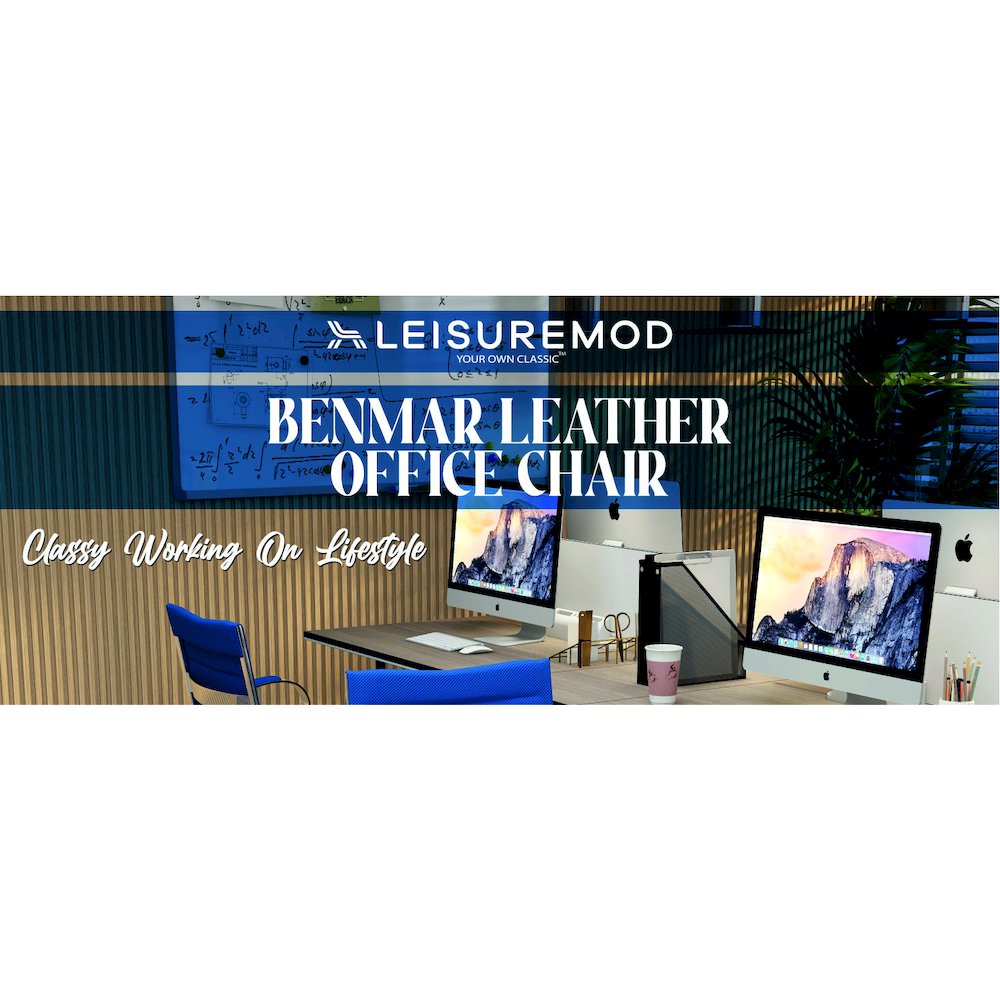 Benmar Home Mesh Office Chair in Navy Blue