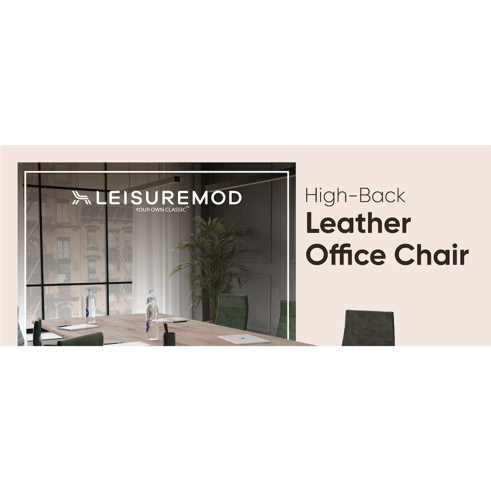 Hilton Leather Office Chair in Green