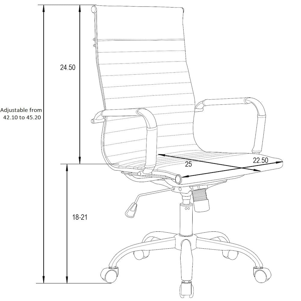 Harris High-Back Office Chair with Swivel