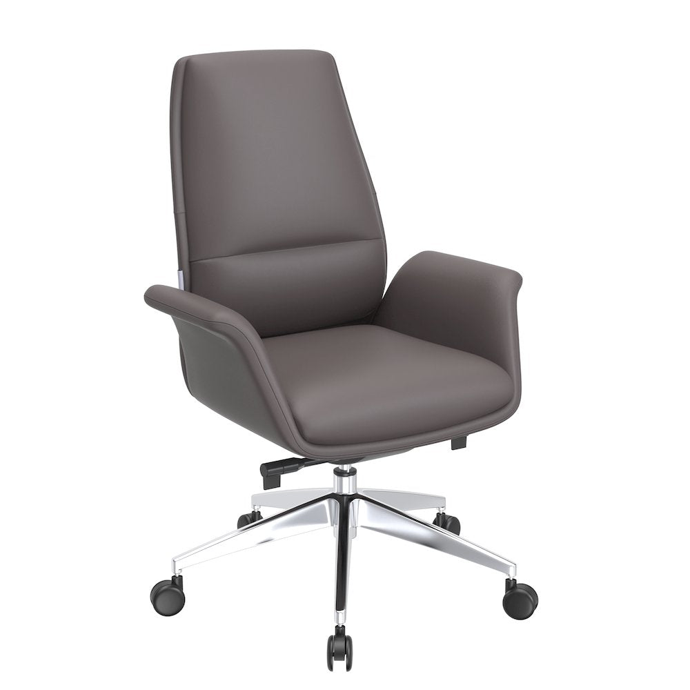 Summit Series Office Chair In Grey Leather