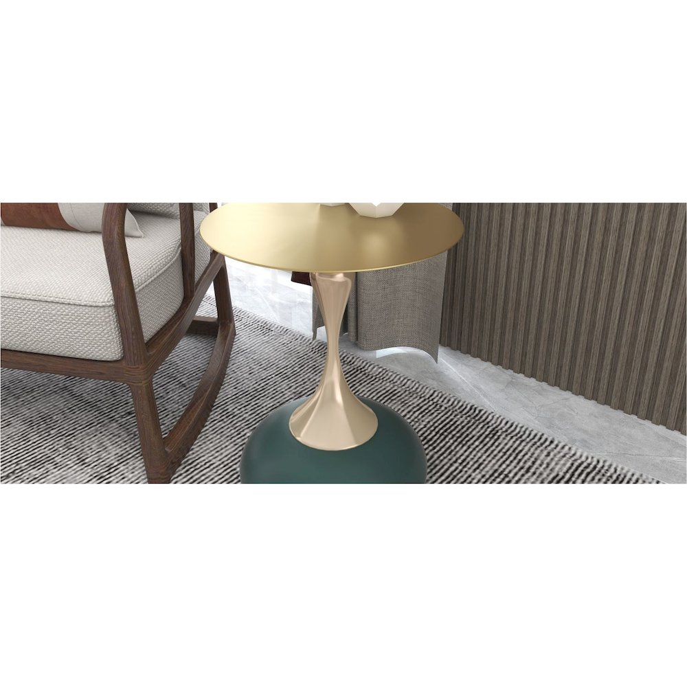 Savoy Collection Modern End Table In Green