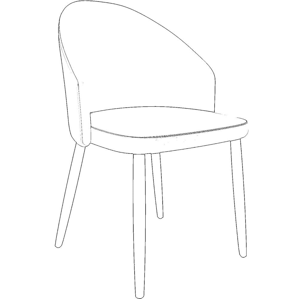 Paradiso Collection Modern Dining Seat in Green, with Light Grey Fabric Seat