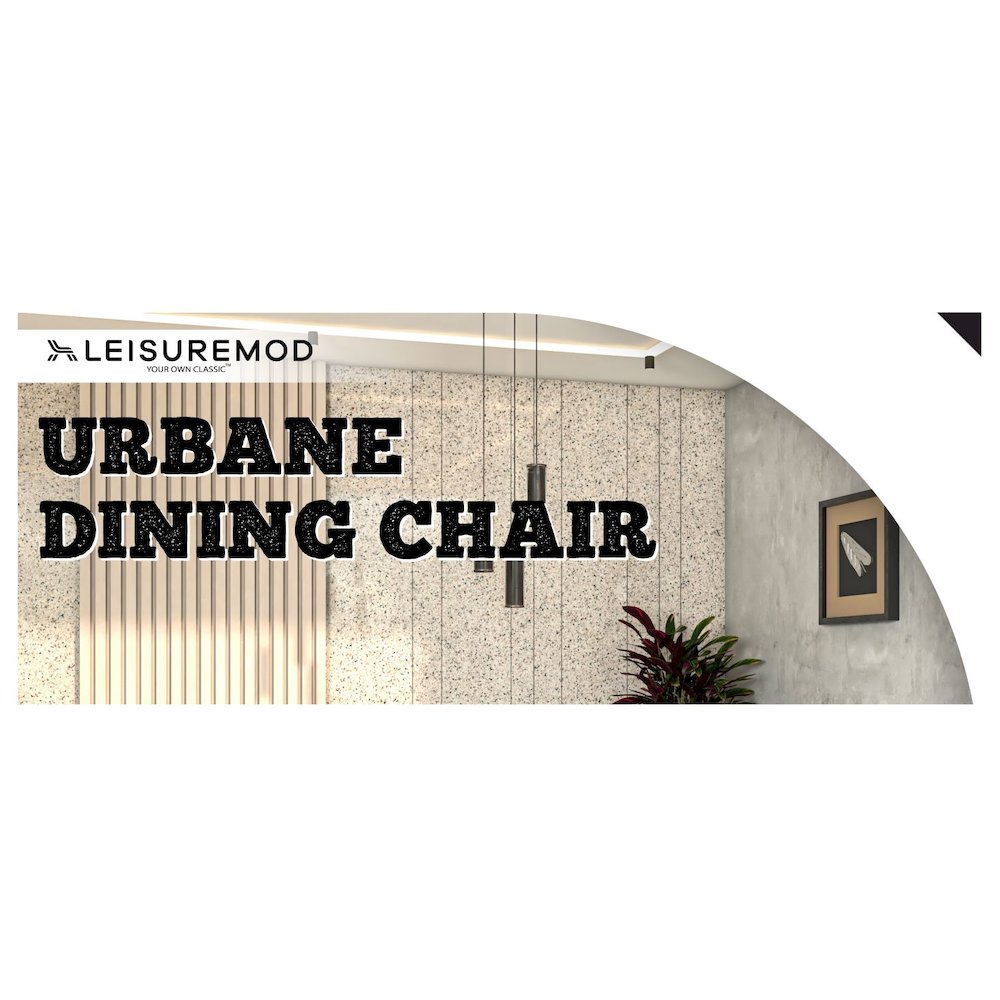 Urbane Collection Modern Dining Chair in Charcoal