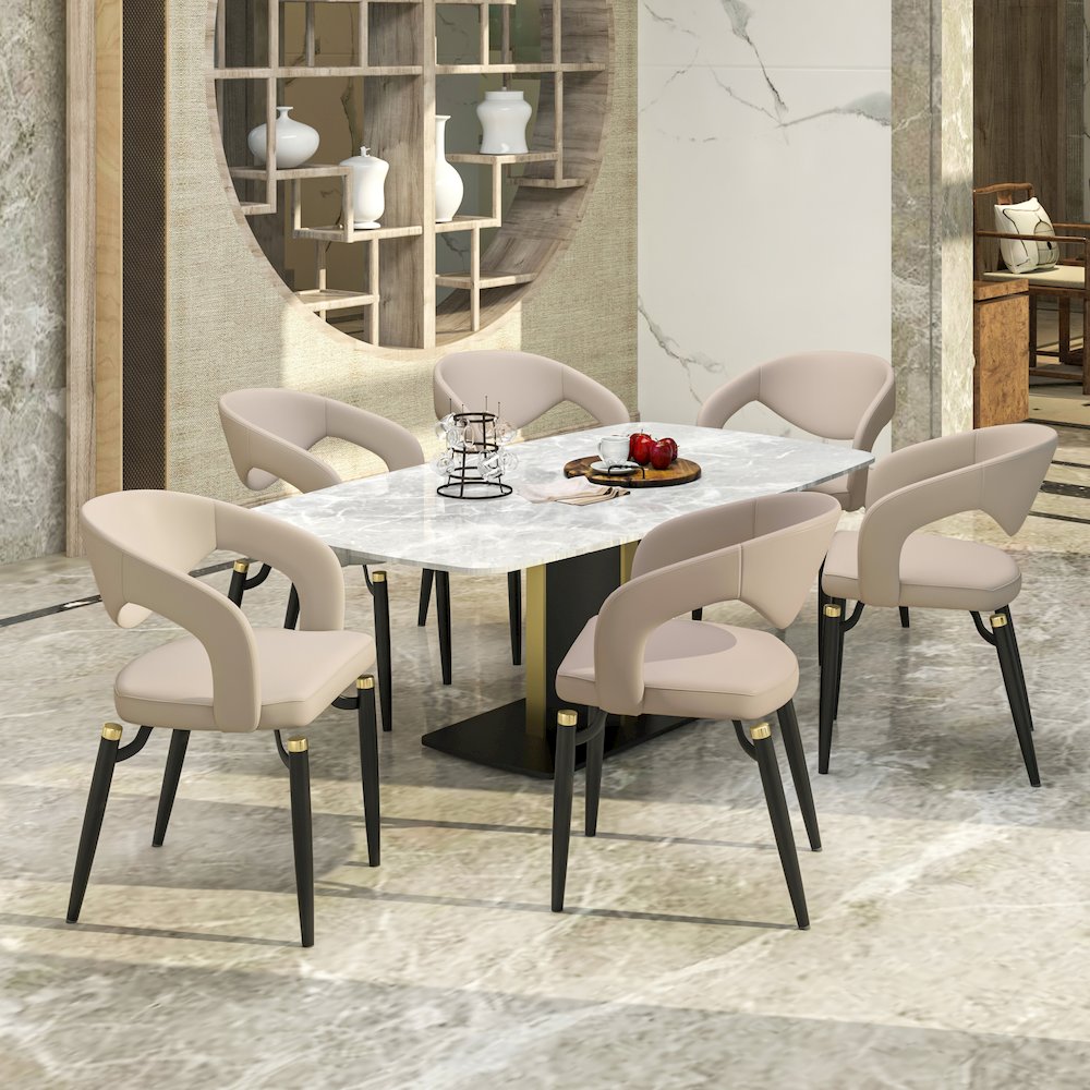 Entice Collection Modern Dining Chair in Grey