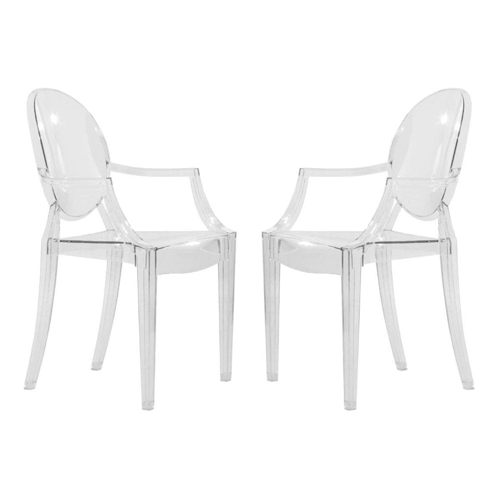 Carroll Modern Acrylic Dining Side Chair, Set of 2
