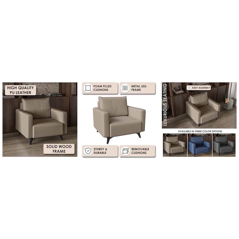 Inno Collection Single Seater Sofa In Taupe