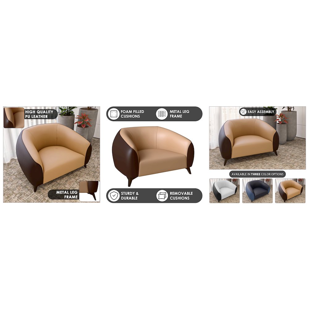 Opula Collection Single Seater Sofa In Brown