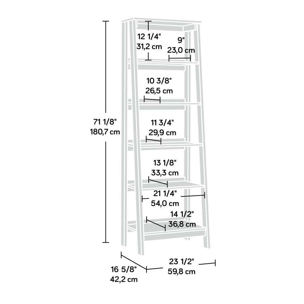 Trestle Open Shelving, Jamocha Wood finish