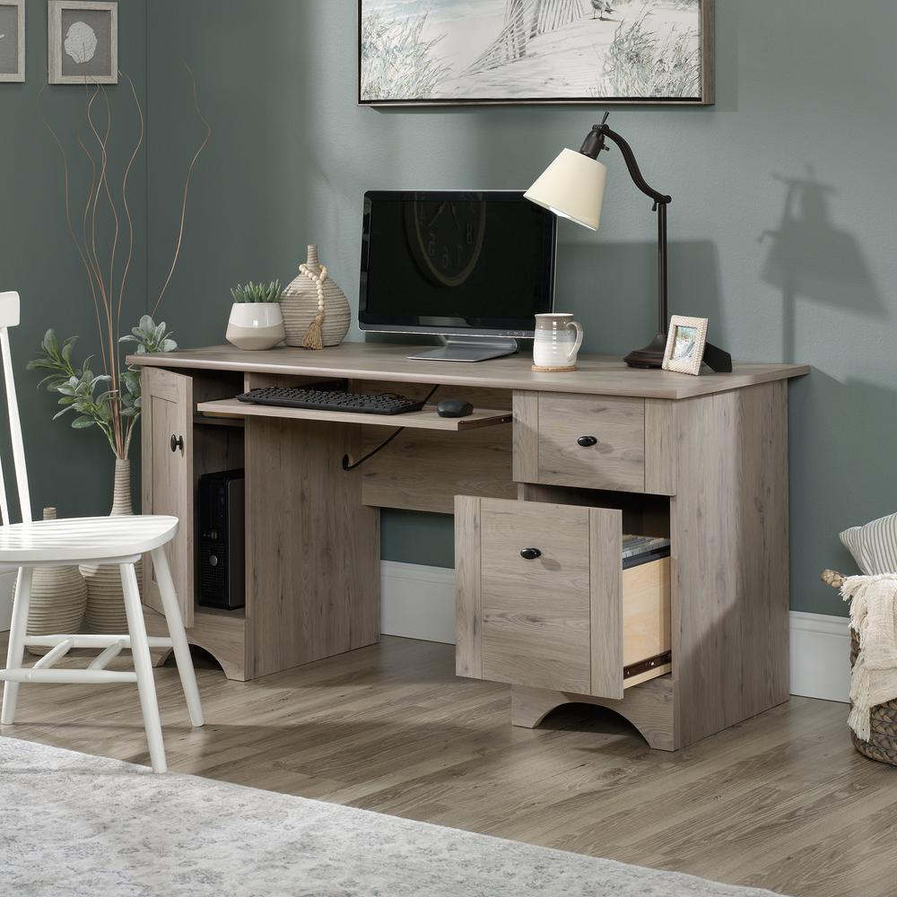 Miscellaneous Office Computer Desk, Laurel Oak finish