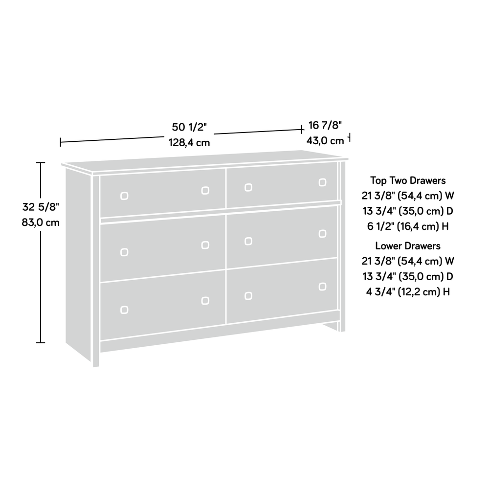 River Ranch Dresser, White Plank finish