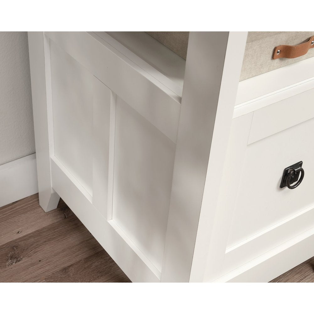 August Hill L Desk, Soft White finish
