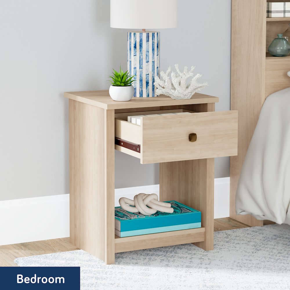 River Ranch Nightstand W/Drawer, Harvest Walnut Finish