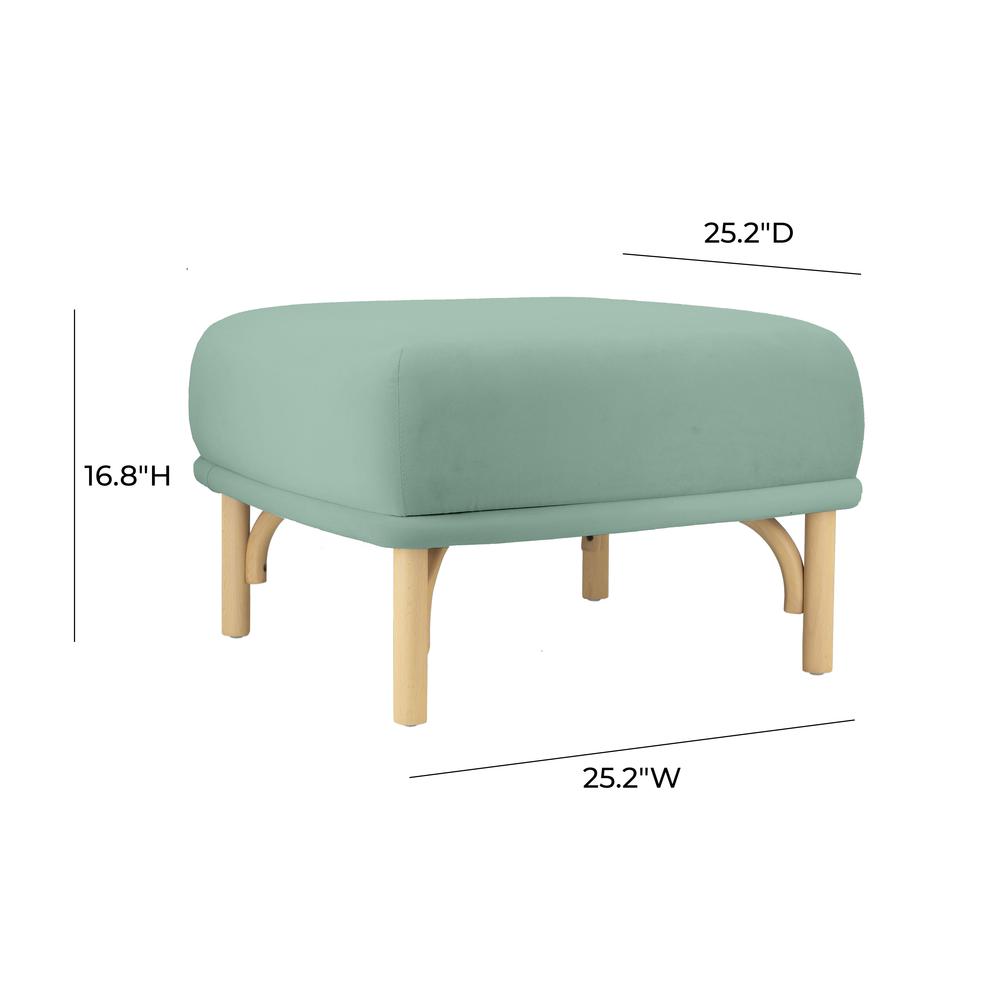 Desiree Ocean Blue Velvet Ottoman
