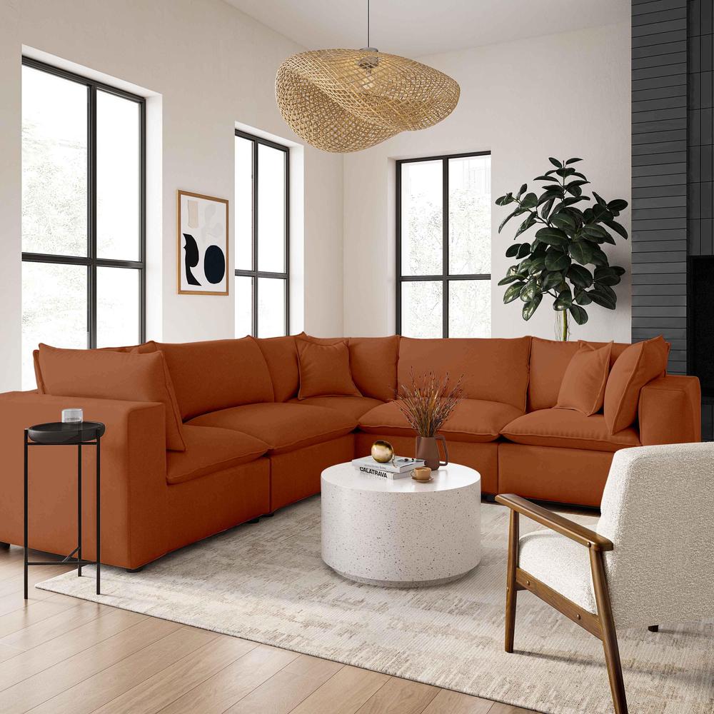 Cali Rust Corner Chair