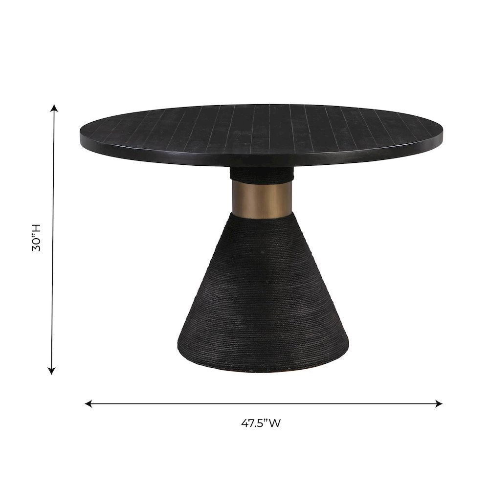 Rishi Black Rope Round Table
