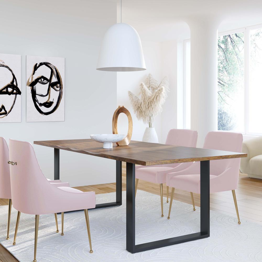Beatrix Blush Velvet Side Chair
