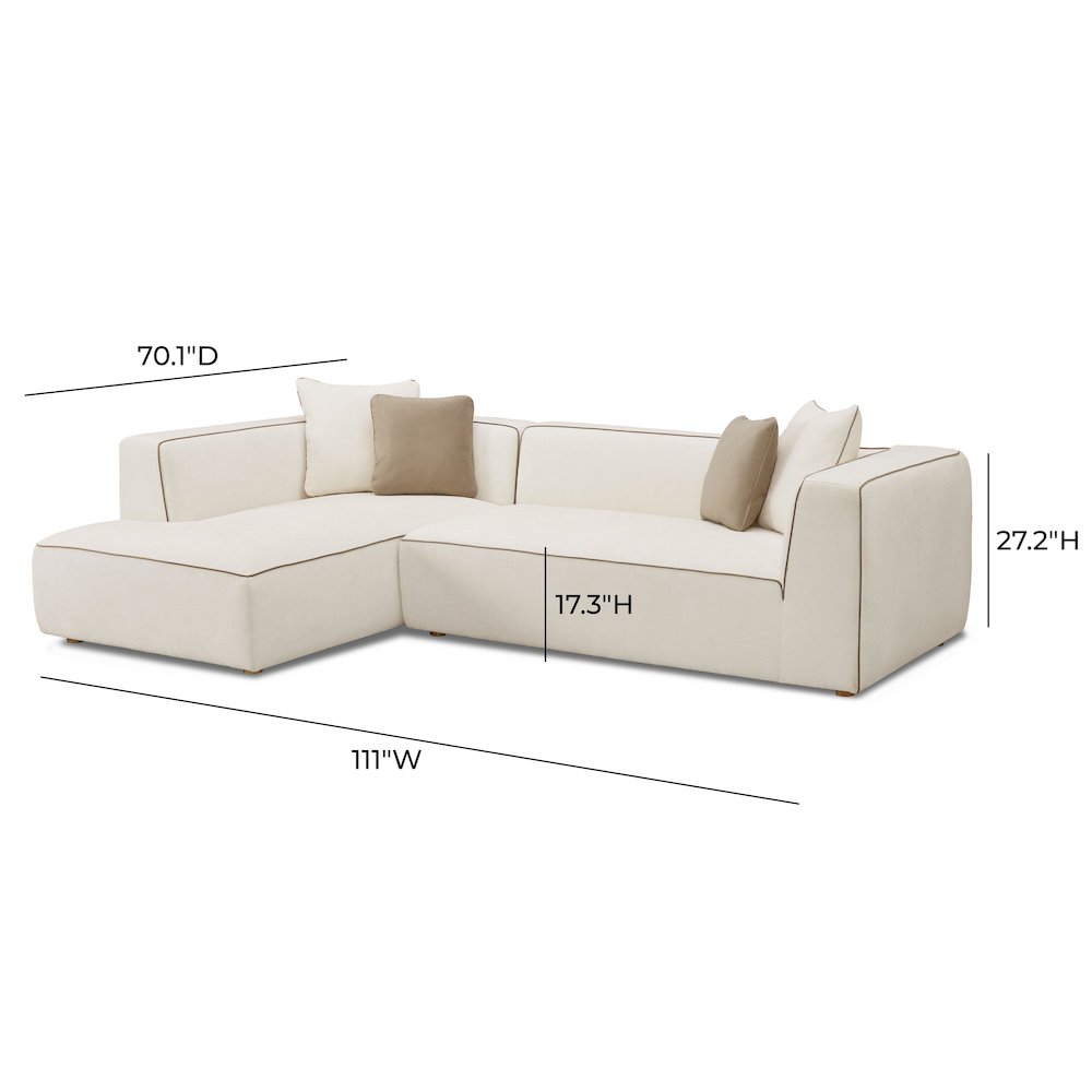 Tristine Cream Linen LAF Sectional