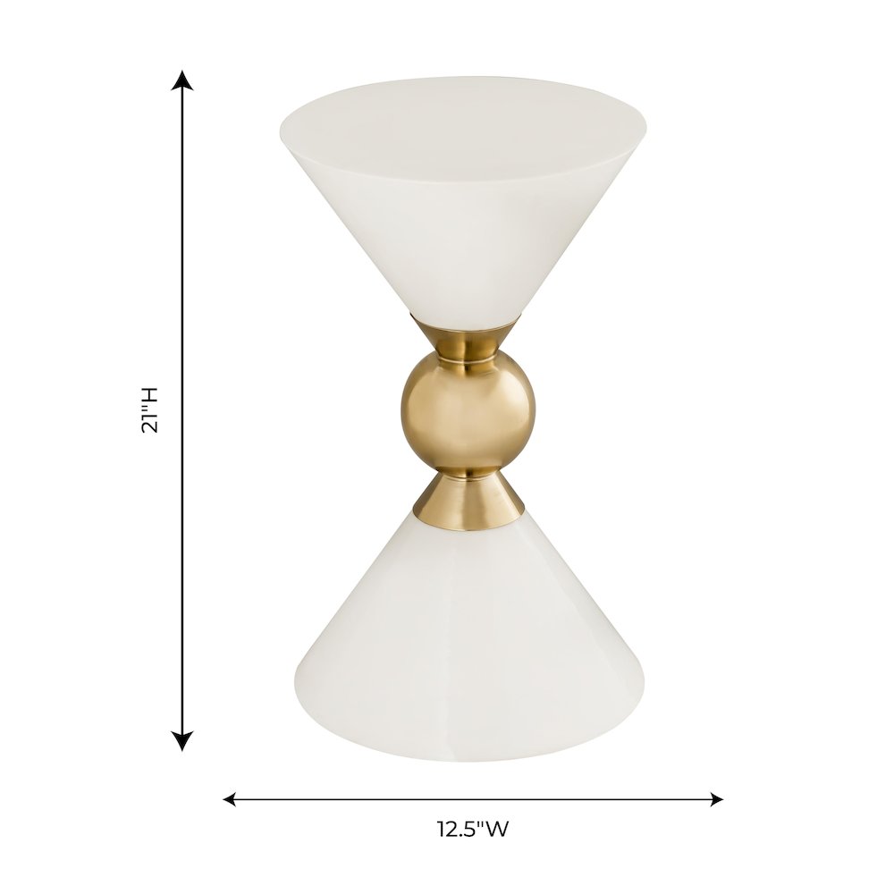 Balhi White Side Table