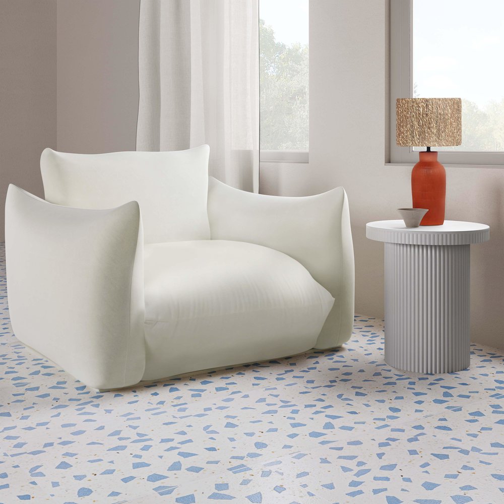 Darcy White Concrete Side Table