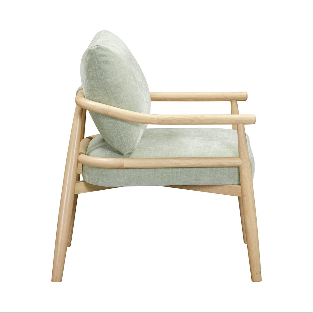 Dixie Mint Green Chenille Velvet Accent Chair
