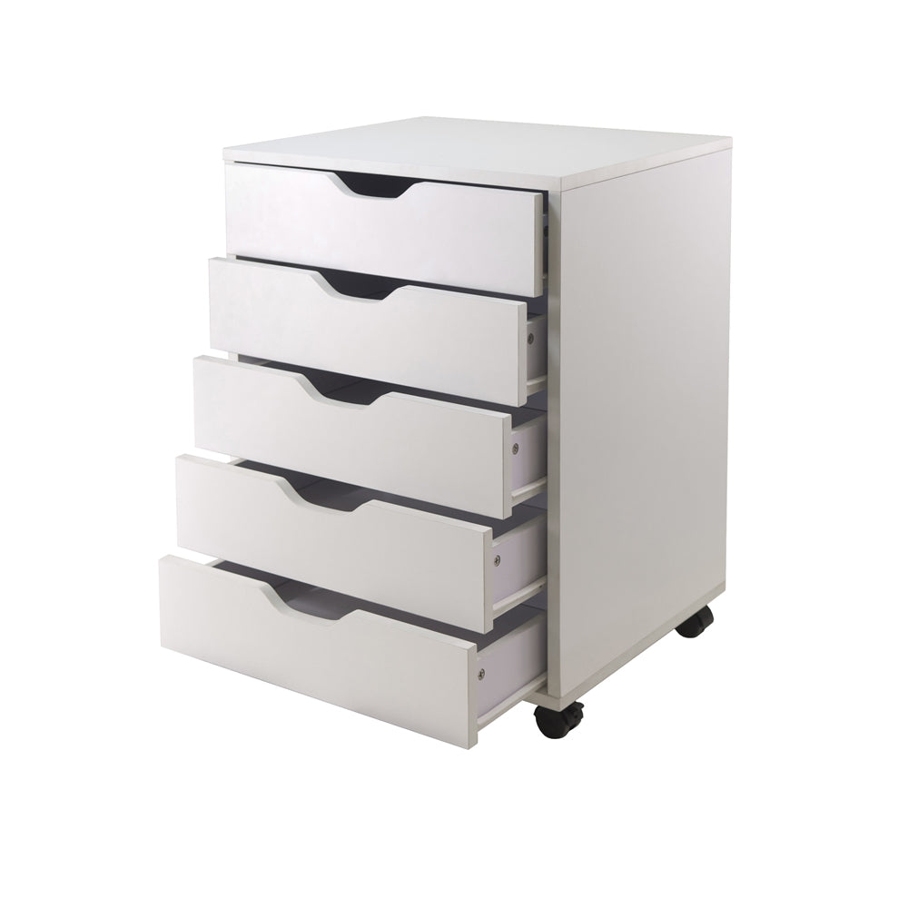 Halifax Cabinet for Closet / Office, 5 Drawers, White
