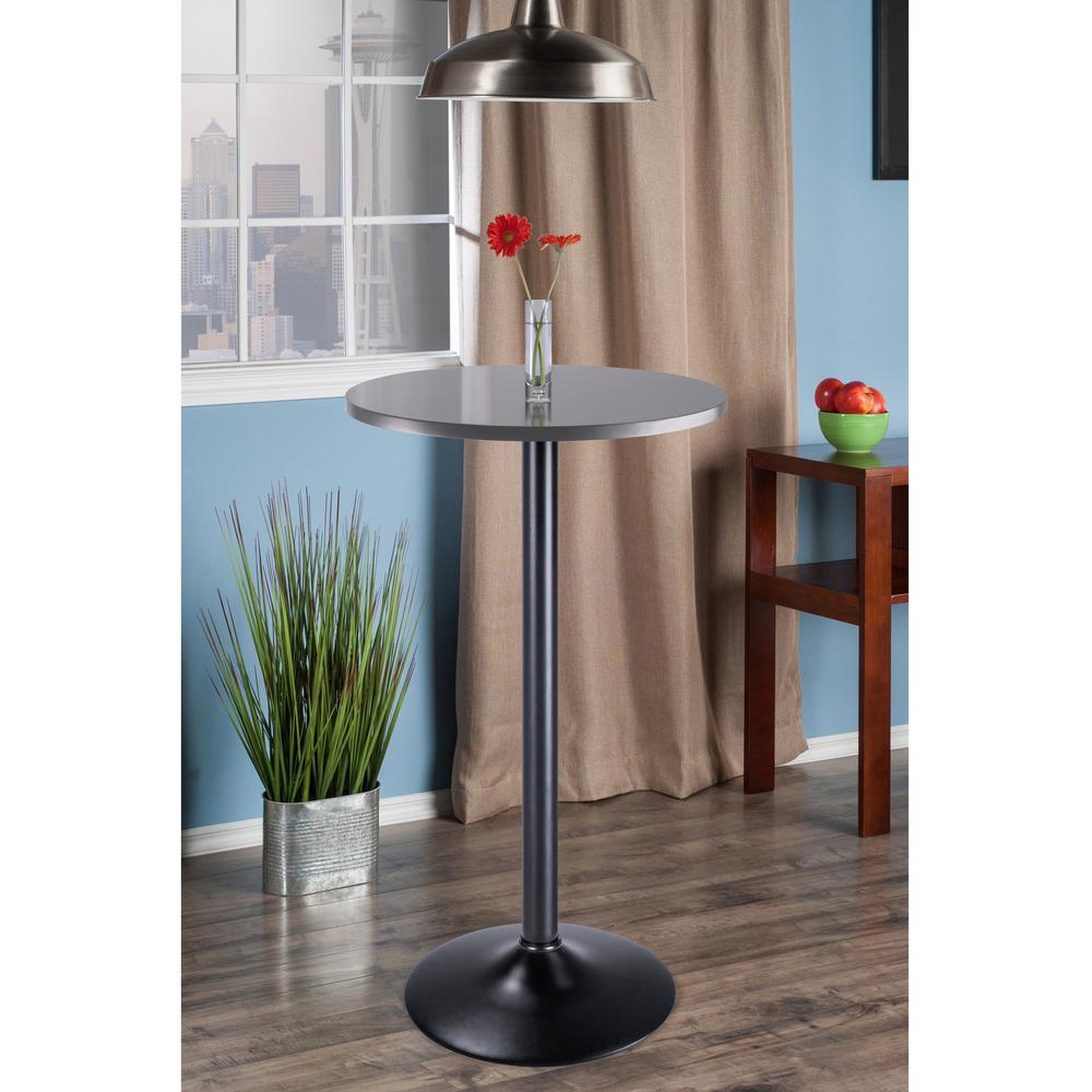 Tarah Pub Table, Black & Slate Gray
