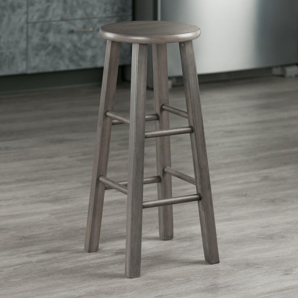 Ivy Bar Stool, 29", Rustic Gray Finish