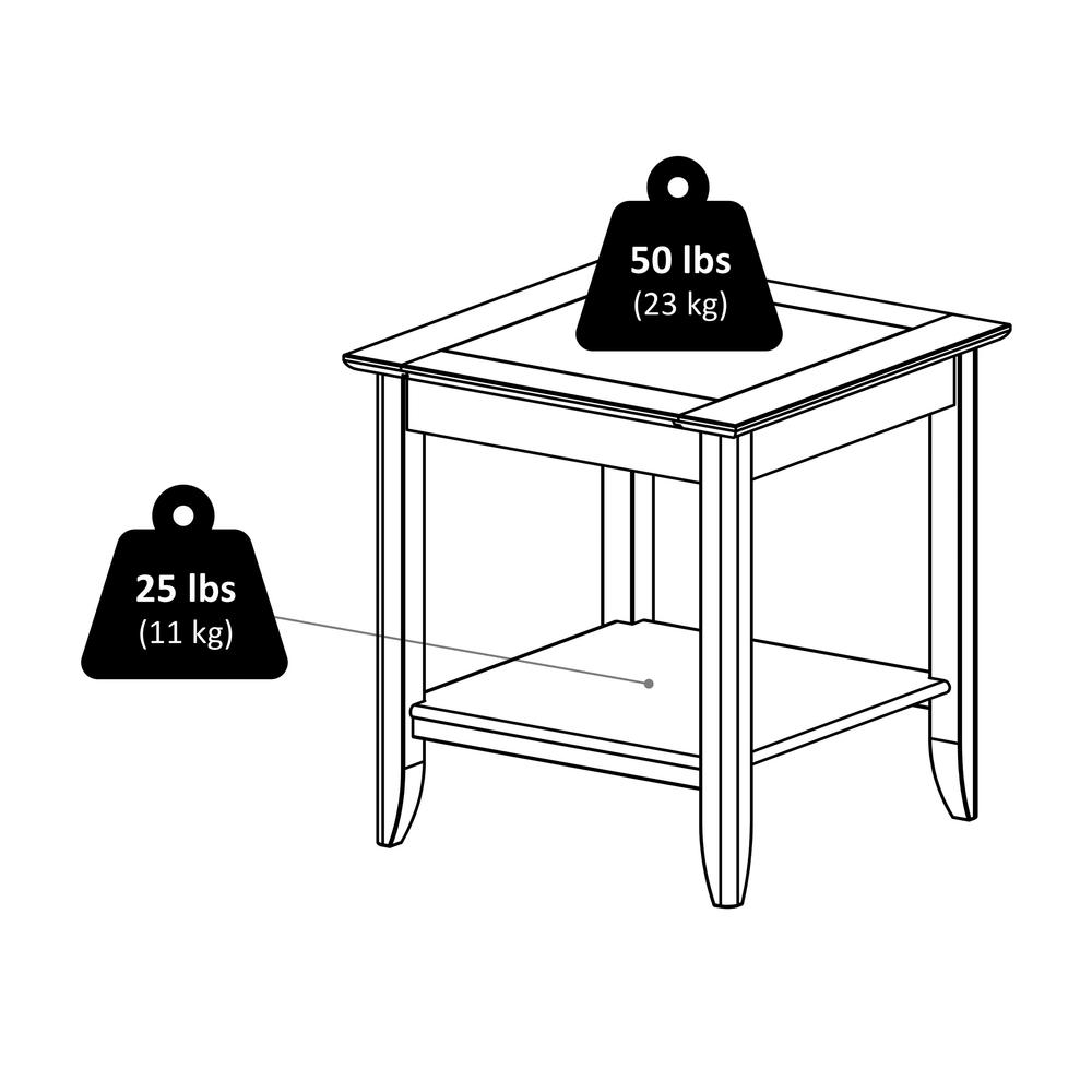 Santino End Table, Oyster Gray
