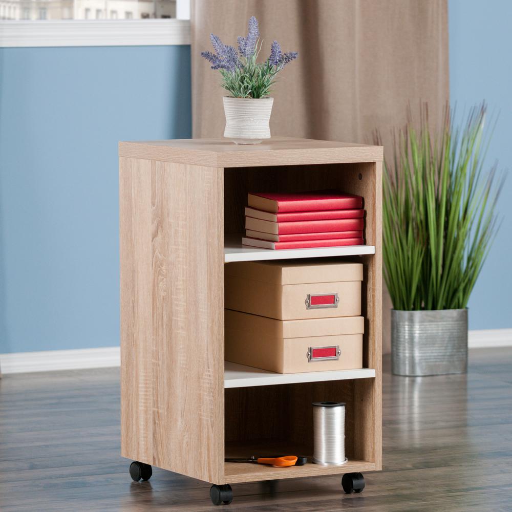 Kenner Open Storage Mobile Cabinet, Two-Tone